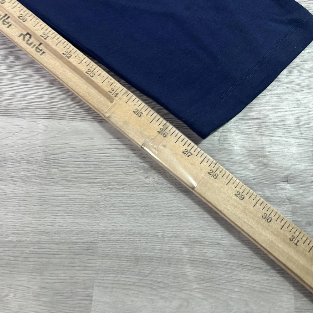 Eileen Fisher Pants Womens L Blue Jersey Knit Pull On Relaxed Stretch - Picture 10 of 12
